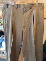 Ralph Lauren Men’s 40 Brown Flat Front Straight Leg Wool Dress Pants - £34.90 GBP