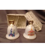 Vintage Disney Carousel Cinderella Castle Bell Salt and Pepper Shakers  ... - £14.13 GBP