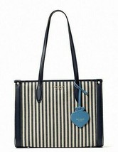 New Kate Spade Medium Tote Market Stripe Canvas Handbag White Stripes / ... - £106.27 GBP