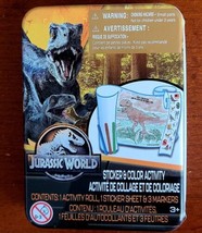 NEW 2022 Tara Toy Jurassic World Dominion Sticker and Color Activity Tin... - $11.36