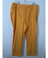 New York And Company Orange High Rise Pull On Dress Pants Size XL Tall - $29.99