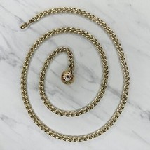 Simple Lightweight Gold Tone Metal Chain Link Belt Size XS Small S - £15.50 GBP