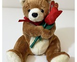 Always the Valentine Brown Bear Rose Ty Beanie Baby Collectible Valentine - £4.70 GBP