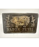 Vintage Cast Iron Bacon Press Pig Metal With Wood Handle 7” - $14.80