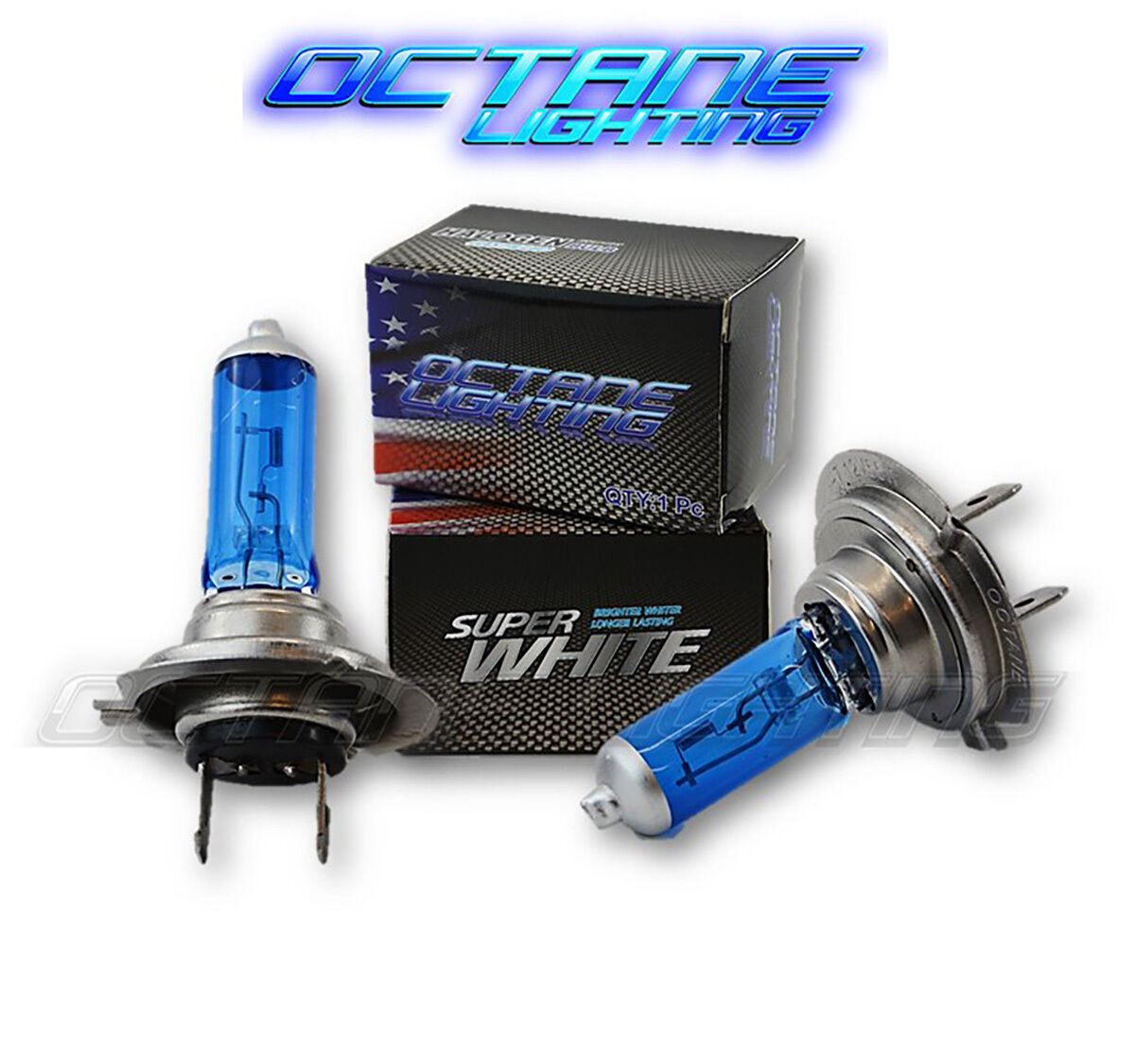 H7 64210 Super White Halogen 55W 12V Headlight / Fog Lamp Light Bulbs Pair - $13.95