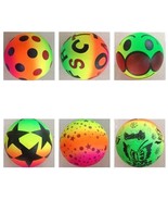 12 ASST 9 IN RAINBOW NOVELTY BALLS new toy bounce ball buttery star smil... - $451.23 MXN