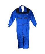 Slalom Ski Suit Mens Large One Piece Snowsuit Blue Snow Bib VTG 80s Thin... - $224.03 CAD