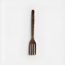 Vintage MCM Large Carved Wooden Fork Indonesian Wall Decor 28&quot; Tiki Bar ... - $14.84