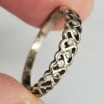size 9 women&#39;s sterling silver band ring ESTATE SALE vintage &quot;A&quot; Cubic Z... - $42.03 CAD