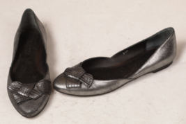 Talbots Collection Women&#39;s Slip On Flats Dressy Shoes 5.5 M Silver Metal... - $22.24