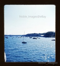 1956 Portland ME, Casco Bay Harbor and Boats Red-Border Kodachrome Stereo Slide - £2.59 GBP