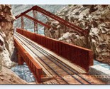 Hanging Railroad Bridge on Royal Gorge CO Colorado UNP DB Postcard Q9 - $3.51