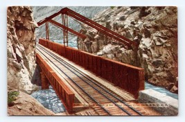 Hanging Railroad Bridge on Royal Gorge CO Colorado UNP DB Postcard Q9 - £2.80 GBP