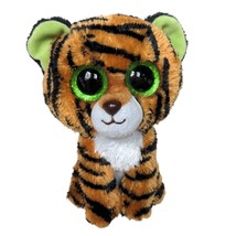Ty Beanie Boo Stripes Orange Black Tiger Zoo Cat Stuffed Animal 2013 6&quot; - £17.81 GBP