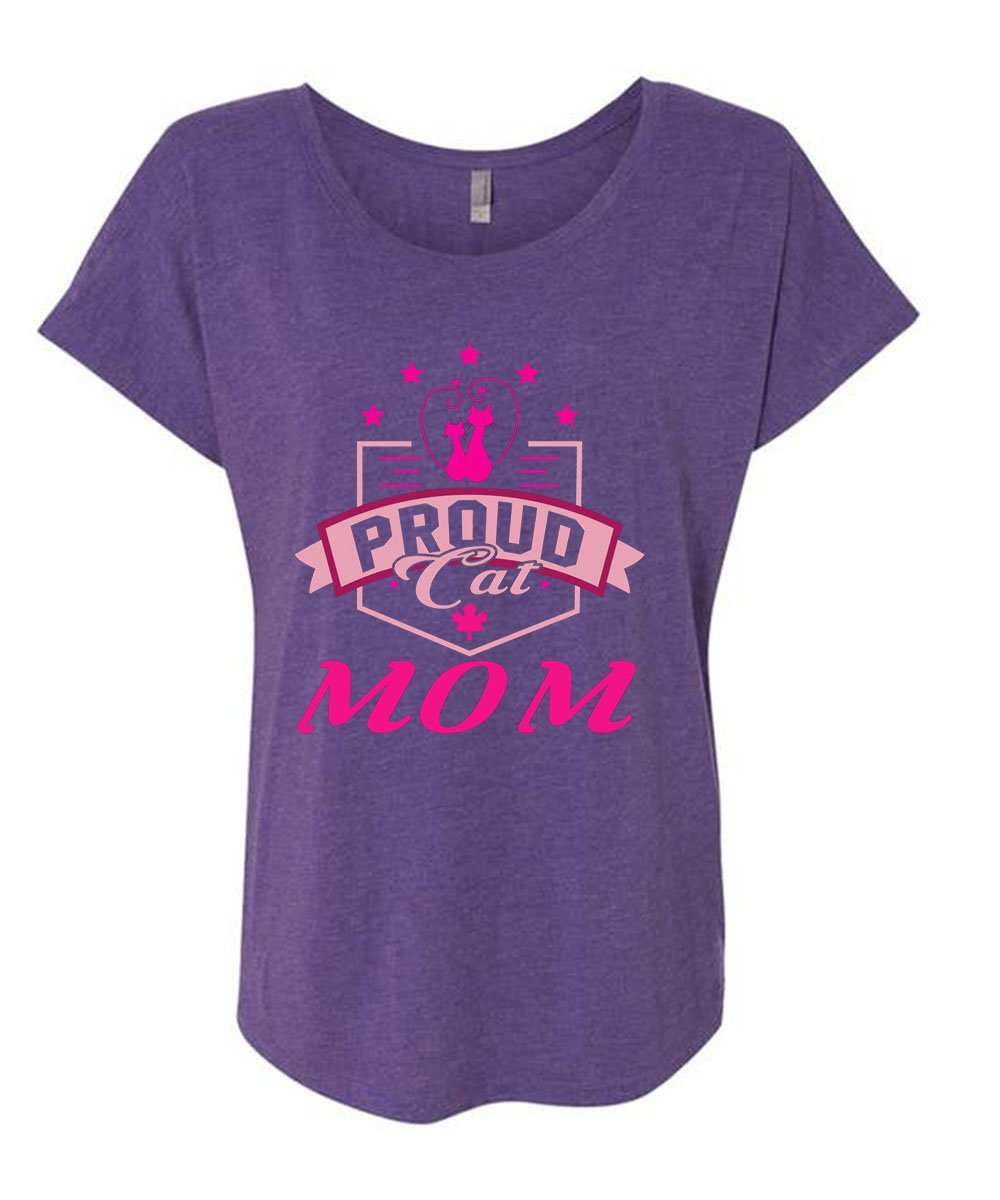 Proud Cat Mom T Shirt, I Love My Cat T Shirt, Cool Shirt (Ladies' Triblend Dolma - $27.99 - $31.99