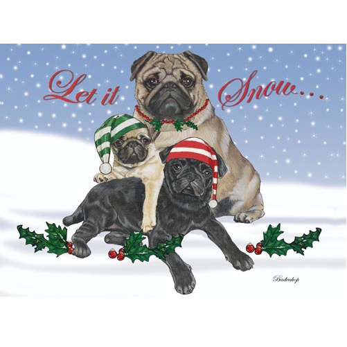 Pipsqueak Productions Holiday Boxed Cards- Pug - $38.44