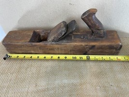 Antique Hand Made 16&quot; Wood Block Woodworkers Carpenter Tool Plane - £29.01 GBP