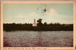Vtg Postcard, Indian Mansion, Batchewana Bay, Sault Ste. Marie, Ontario Canada - £5.33 GBP