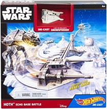 Hot Wheels Star Wars: HOTH Echo Base Battle Die-Cast Luke Skywalkers Snowspeeder - £11.75 GBP