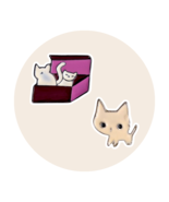 Animal Enamel Pins: Box of Kittens and Tiny White Cat - €21,55 EUR Animal Enamel Pins: Box of Kittens and Tiny White Cat - €21,55 EUR