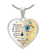 Luxury Graphic Heart Necklace I hide my tears when I say Your name - $75.15 CAD+