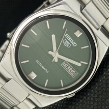 Genuine Vintage Seiko 5 Automatic 7009A Japan Mens Green Watch 594a-a311800 - £34.24 GBP