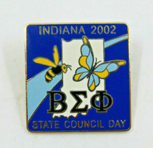 Indiana 2002 State Council Day ID Bee Collectible Pin Pinback Vintage USA - £11.42 GBP