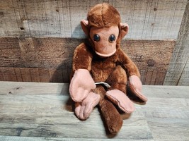 Vintage Mighty Star Plush Brown Monkey Bean Bag Stuffed Animal EUC - £6.01 GBP