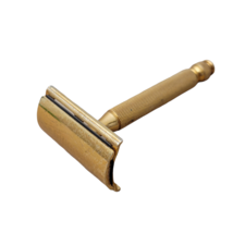 Vintage Gilette 3-piece safety razor, Gold Plated, Used - £15.72 GBP
