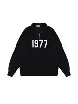2022 Autumn Retro Print Design Pullover Lapel BF Sweatshirts Lady  Style Simple  - £117.49 GBP