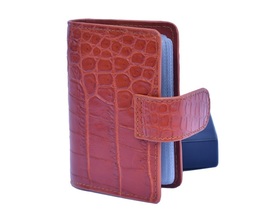Classic Cinnamon Brown Pretty Good Crocodile Leather Classy Wallet For Men - £139.78 GBP
