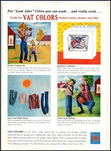 1950s &quot;VAT Colors&quot; PRINT AD Choose Fabrics Dyed with VAT Colors BX2 - $86.97 MXN