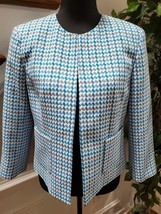 Kasper Womens Multicolor 100% Polyester Long Sleeve Open Front Casual jacket 6 - £29.88 GBP
