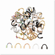 50pcs Premium Stainless Steel Wire Guardian Loops for Jewelry Making - 5 Colors - $31.67