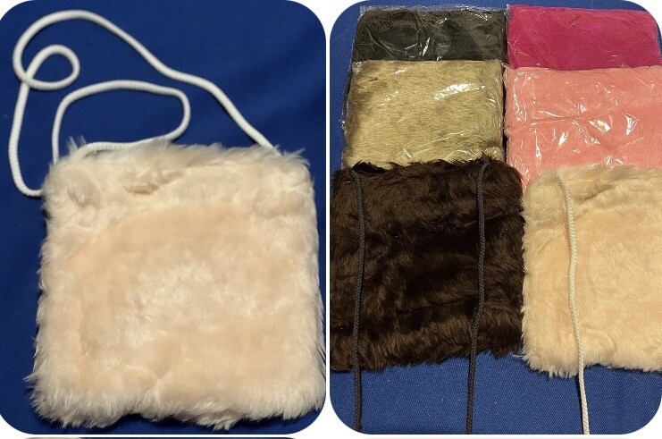 Women/ Girls Fluffy Faux Fur Square Purse - 6 Color Options! New - $2.49