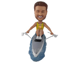 Custom Bobblehead Handsome Male Rower Ready For The Competition - Sports &amp; Hobbi - £126.32 GBP