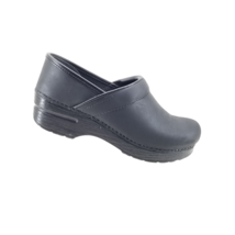 Dansko Professional Black Leather Slip On Clogs Comfort Nursing Shoes Size 37 W - £24.02 GBP