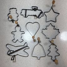 Pancake Ring Mold Lot 9 Holiday Truck Plane Cookie Heart Amaco Handles N... - $26.86