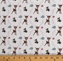 Cotton Bambi Thumper Cross Disney Fairytale Fabric Print by the Yard D461.42 - £7.99 GBP