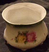 Antique Hand Painted Porcelain Waste Bowl - Made in Bavaria - Red Lion Backstamp - £19.48 GBP