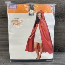 Adult Unisex Hooded Red Cape Halloween Costume Accessory One Size Fits Most - £11.32 GBP