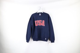 Deadstock Vtg 90s Russell Athletic Boys L Spell Out USA Crewneck Sweatsh... - $44.50