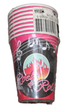 Classic 50s Rock &amp; Roll Hot Cold Cups 8 Count 9oz Record Music - £3.80 GBP