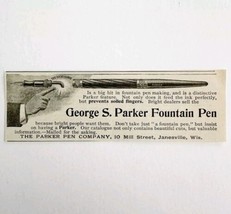 George Parker Fountain Pen 1897 Advertisement Victorian Writing Tools AD... - $27.64 CAD