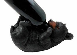 Grandfather Mountain Black Bear Wine Holder Figurine 9&quot;Long Winter Hibernation - £23.16 GBP
