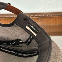 Nike Golf 5 Panel Hat Cap One Size Blue Spell Out Logo Leather Strap Adj... - $25.48