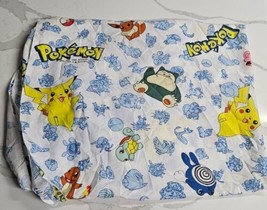 Vintage 90’s Pokemon Standard Twin Fitted Bed Sheet, Pikachu Read!  - £16.57 GBP