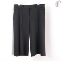 BCBGMaxAzria Women&#39;s 10 Black Wide Leg Cropped Capri Office Trouser Pants - £19.11 GBP