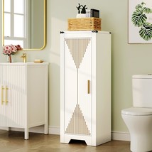 Yitahome Modern Storage Cabinet, 47&quot; Bathroom Floor Storage Cabinet With, White - £97.58 GBP