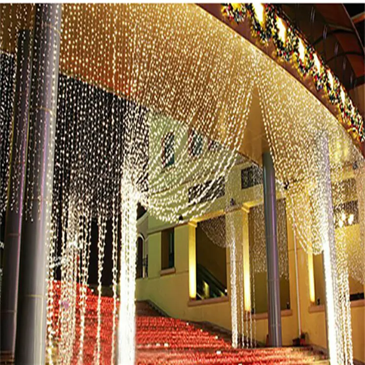  x  300 LED Outdoor Home Christmas Decorative xmas String Fairy Curtain Gars Str - £95.07 GBP